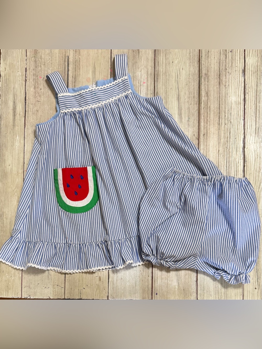 Vintage Samara watermelon dress & bloomers 4t 21” sth